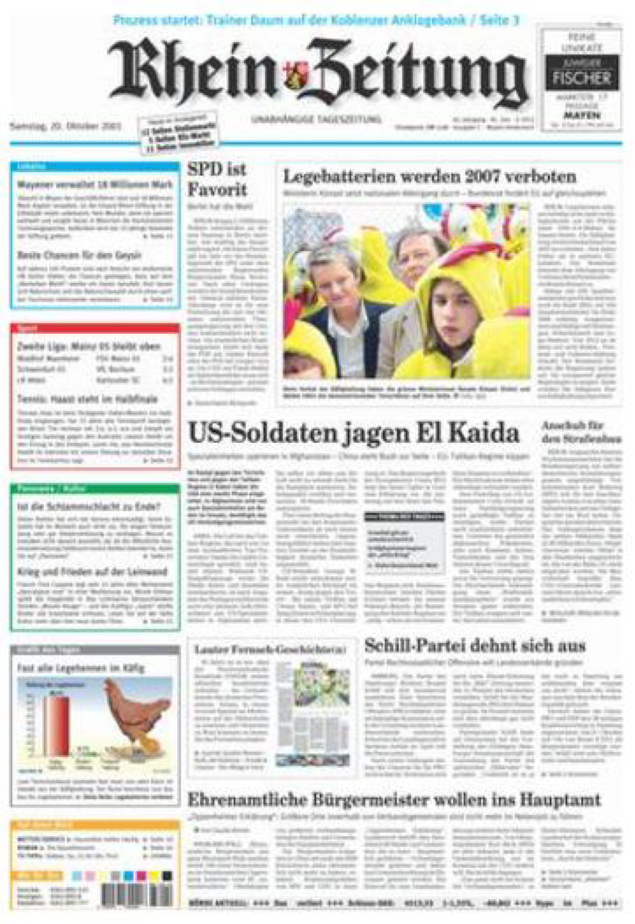 Rhein-Zeitung Andernach & Mayen vom Samstag, 20.10.2001