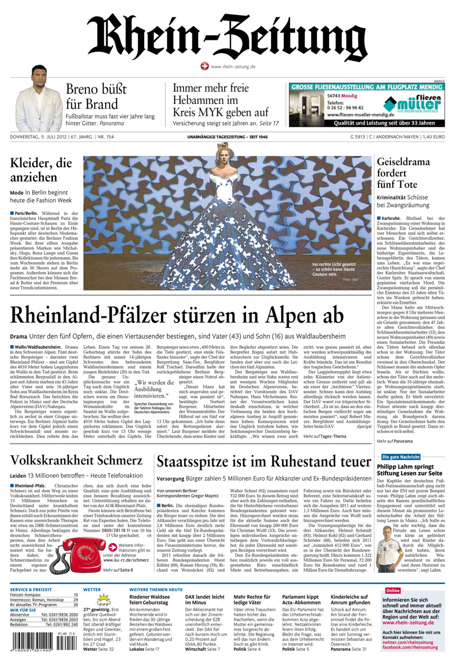 Rhein-Zeitung Andernach & Mayen vom Donnerstag, 05.07.2012