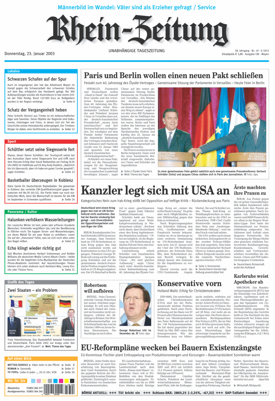 Rhein-Zeitung Andernach & Mayen vom Donnerstag, 23.01.2003