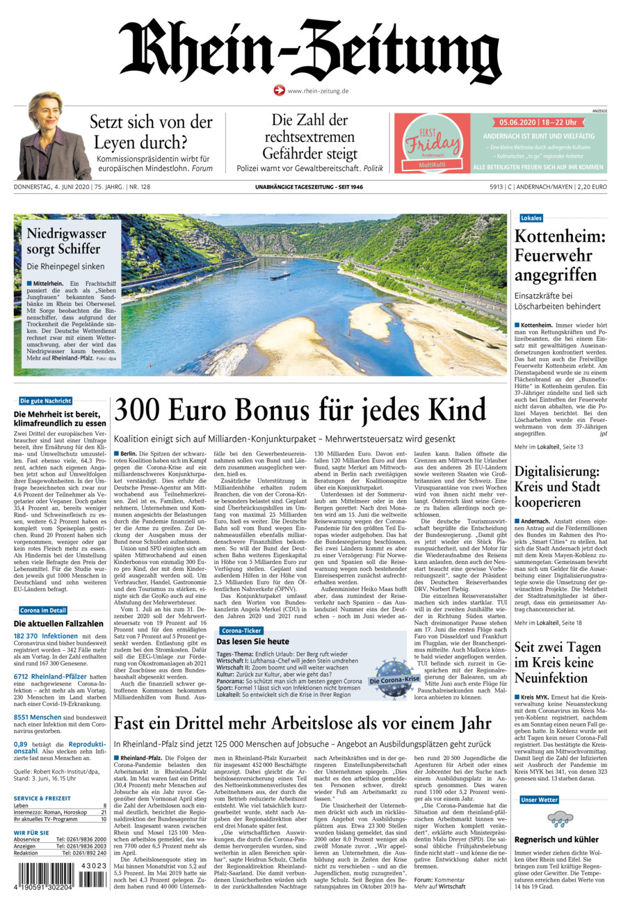 Rhein-Zeitung Andernach & Mayen vom Donnerstag, 04.06.2020