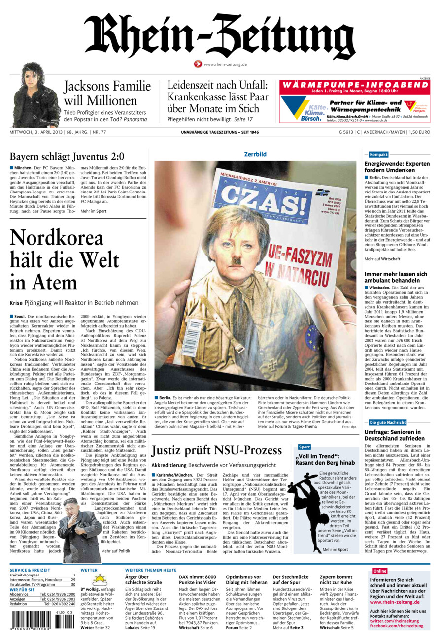 Rhein-Zeitung Andernach & Mayen vom Mittwoch, 03.04.2013