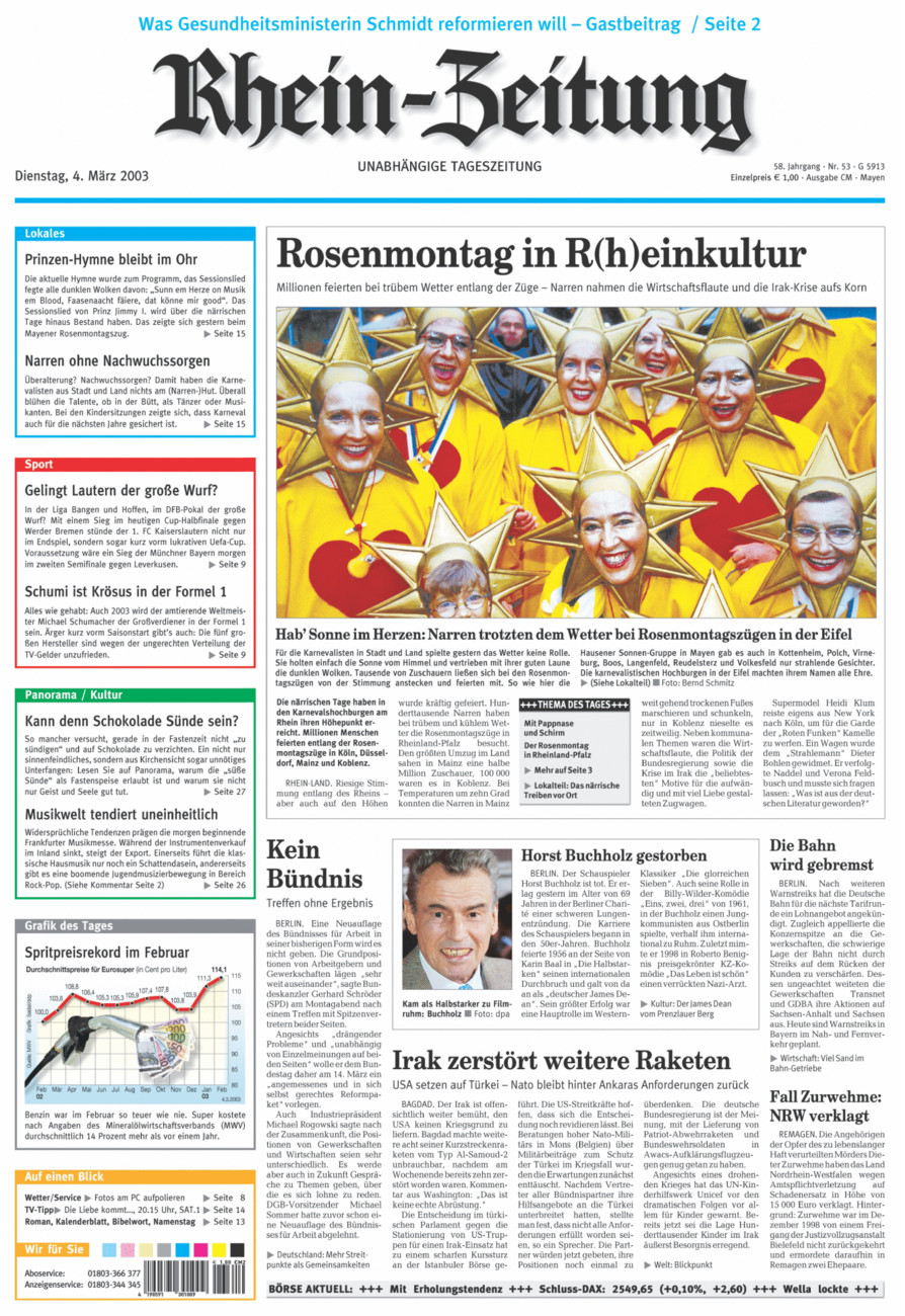 Rhein-Zeitung Andernach & Mayen vom Dienstag, 04.03.2003