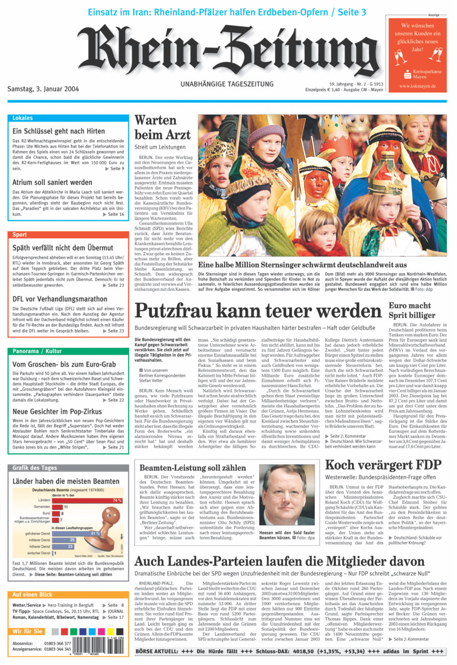 Rhein-Zeitung Andernach & Mayen vom Samstag, 03.01.2004