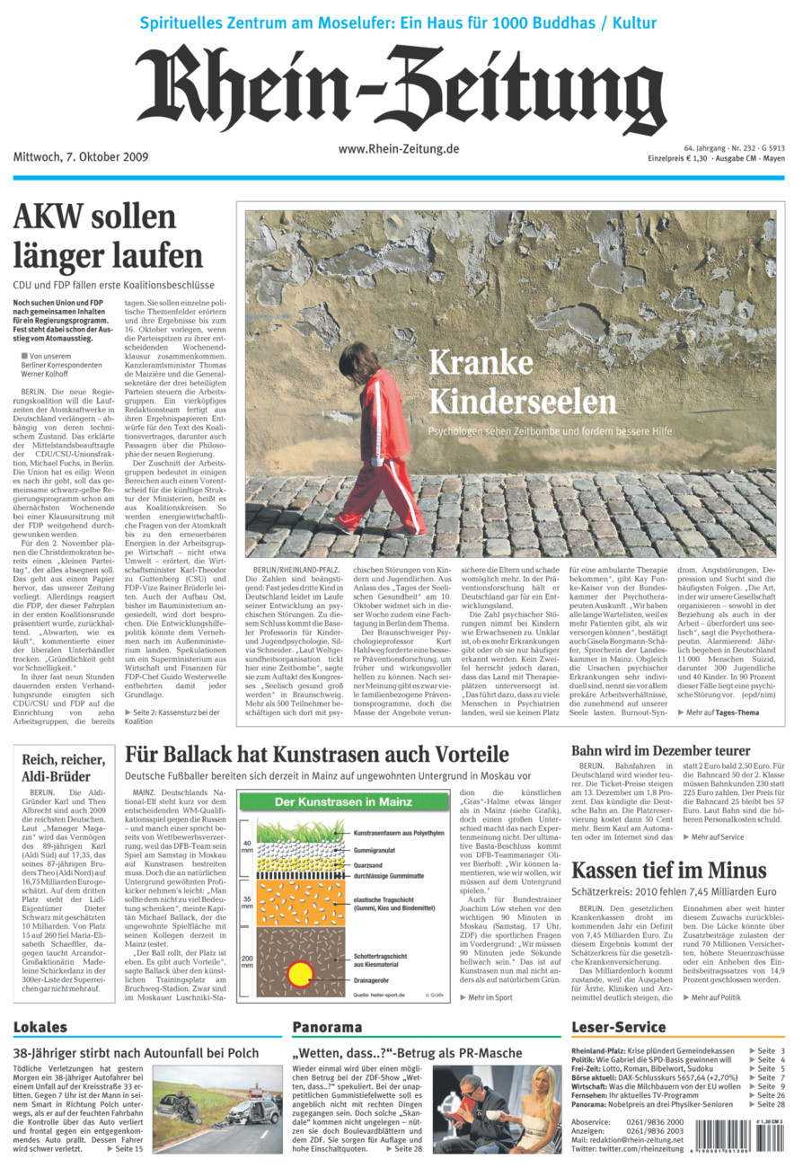 Rhein-Zeitung Andernach & Mayen vom Mittwoch, 07.10.2009