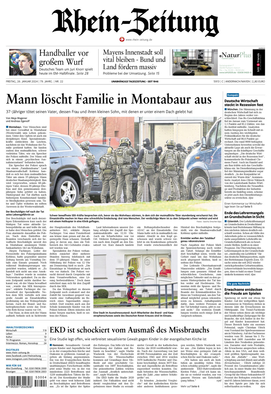 Rhein-Zeitung Andernach & Mayen vom Freitag, 26.01.2024