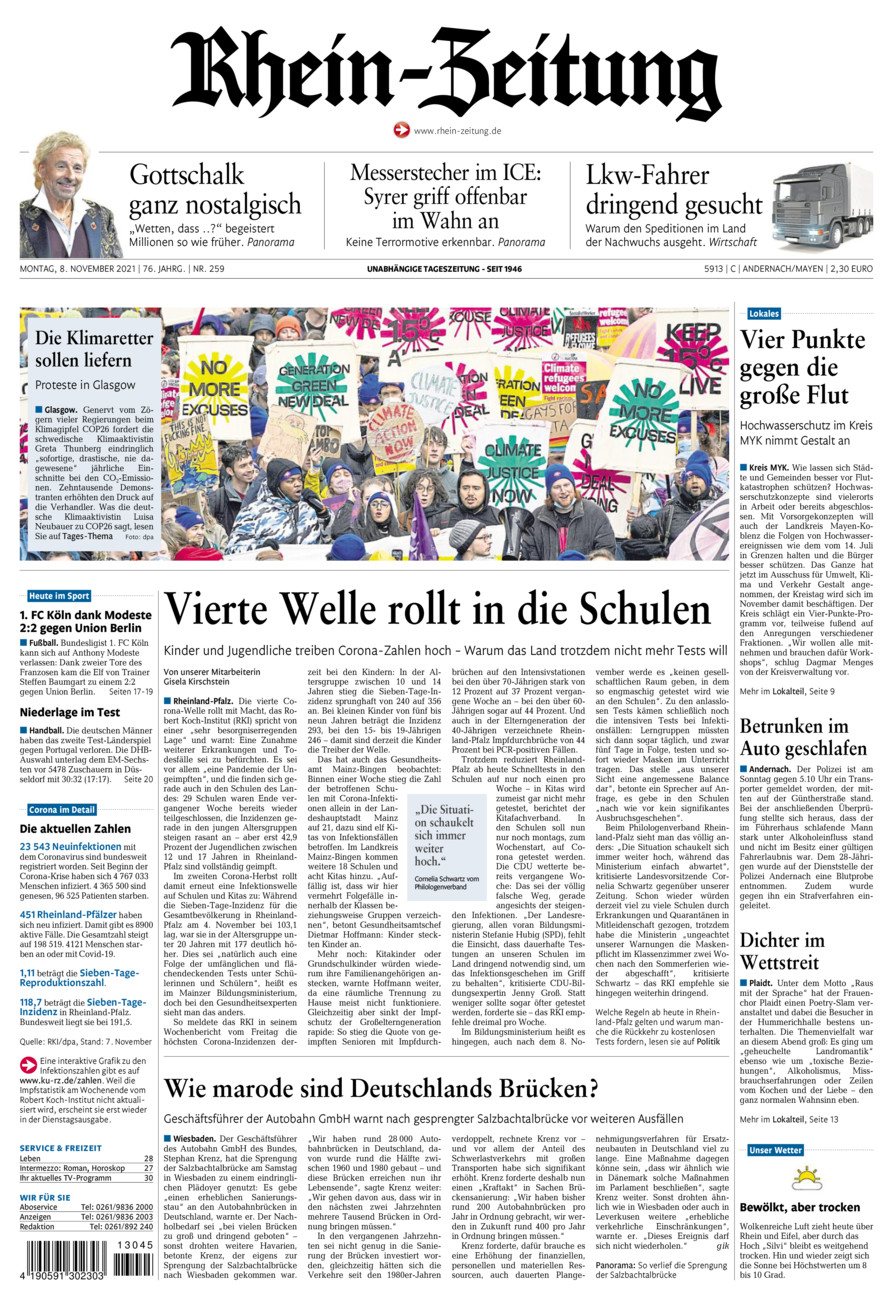 Rhein-Zeitung Andernach & Mayen vom Montag, 08.11.2021