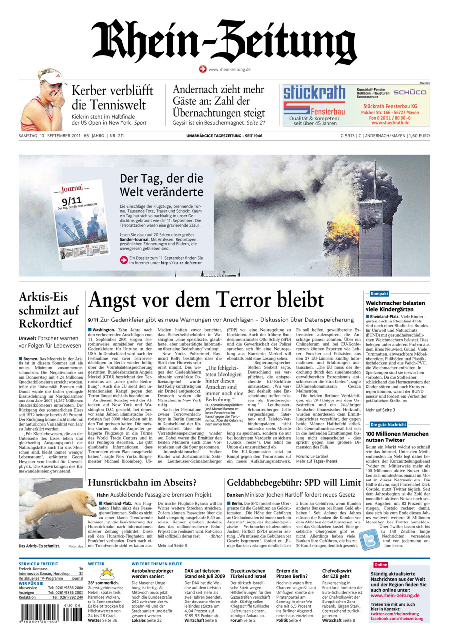 Rhein-Zeitung Andernach & Mayen vom Samstag, 10.09.2011