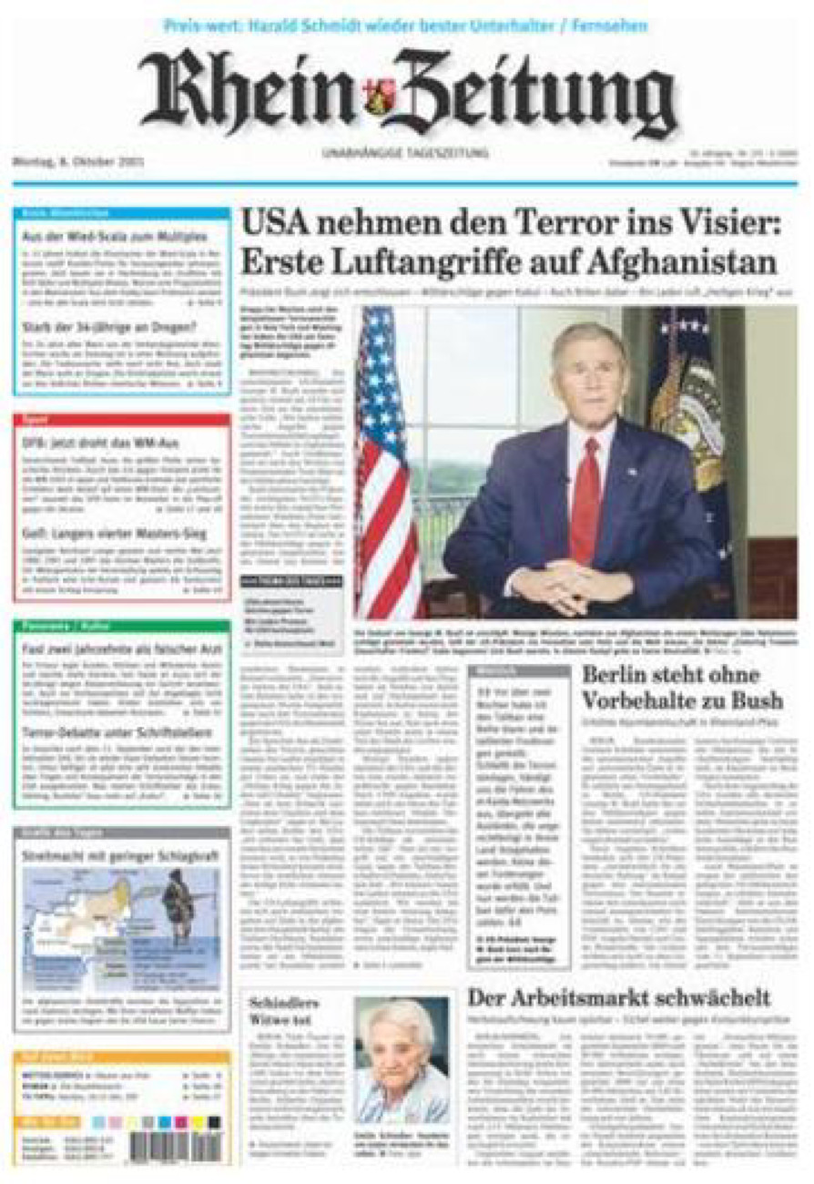 Rhein-Zeitung Kreis Altenkirchen vom Montag, 08.10.2001