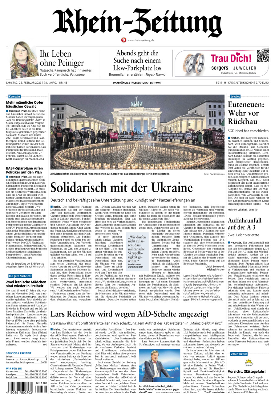 Rhein-Zeitung Kreis Altenkirchen vom Samstag, 25.02.2023