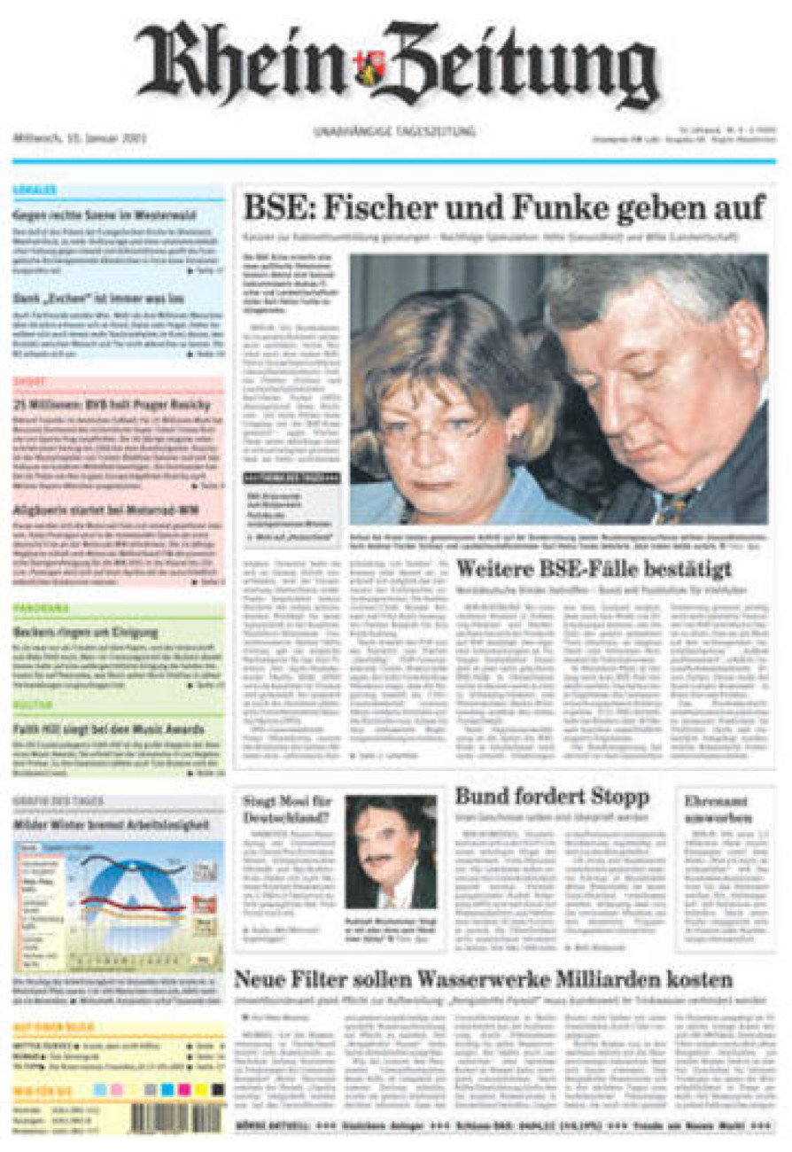 Rhein-Zeitung Kreis Altenkirchen vom Mittwoch, 10.01.2001