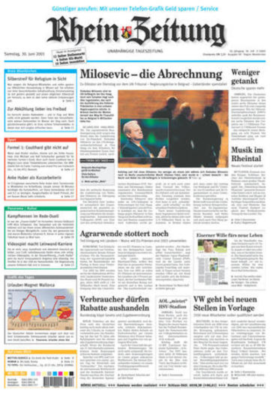 Rhein-Zeitung Kreis Altenkirchen vom Samstag, 30.06.2001