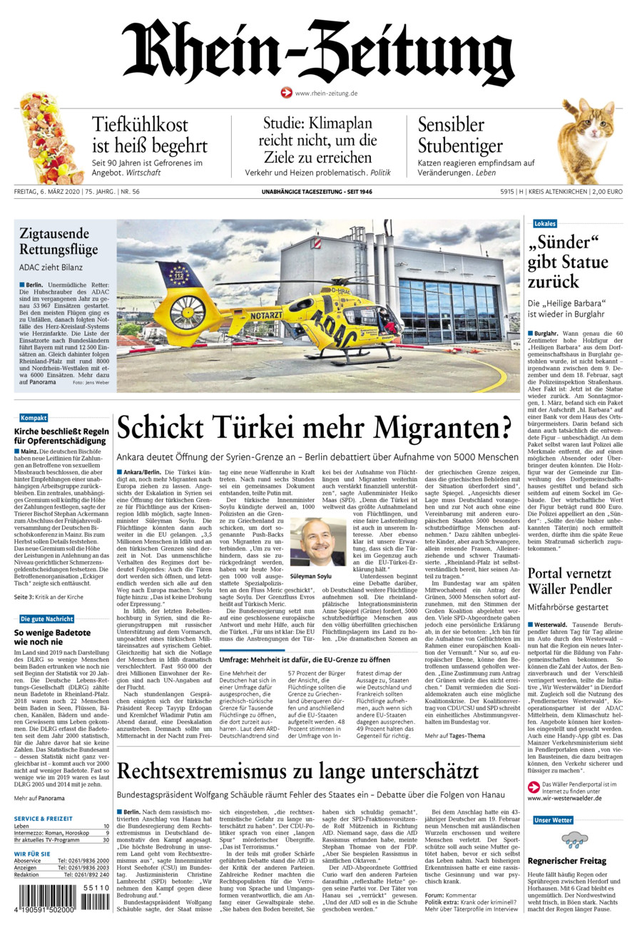 Rhein-Zeitung Kreis Altenkirchen vom Freitag, 06.03.2020
