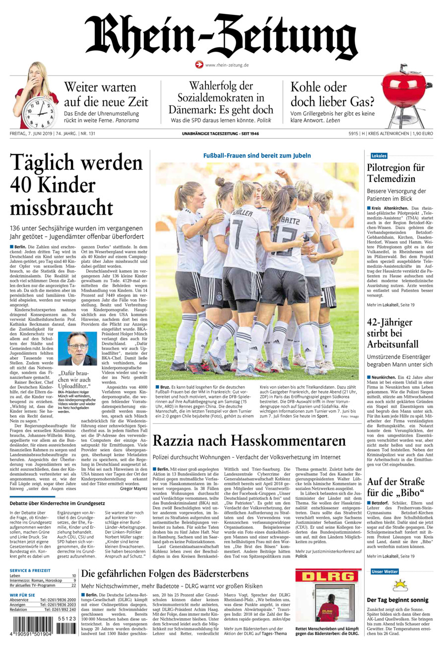 Rhein-Zeitung Kreis Altenkirchen vom Freitag, 07.06.2019