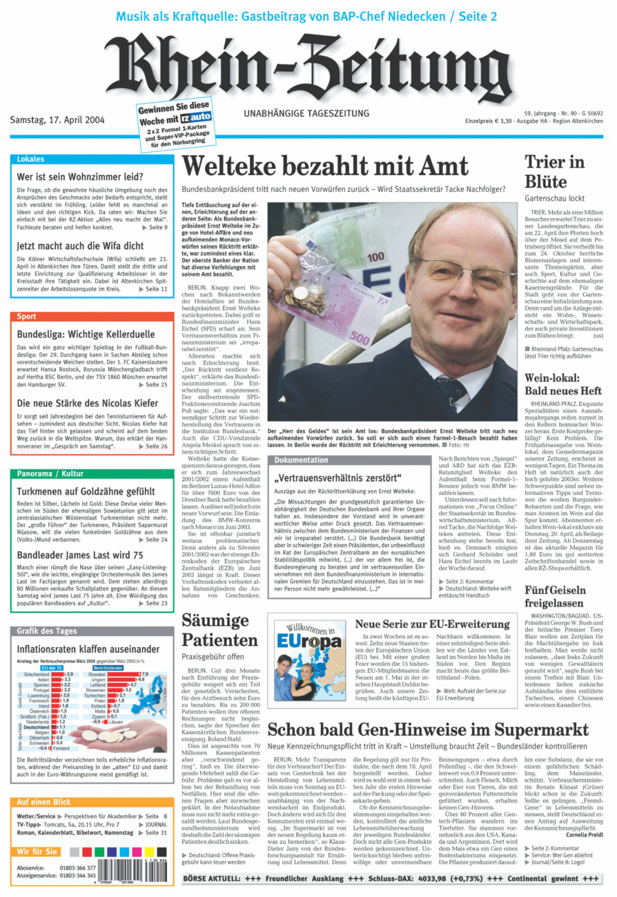 Rhein-Zeitung Kreis Altenkirchen vom Samstag, 17.04.2004