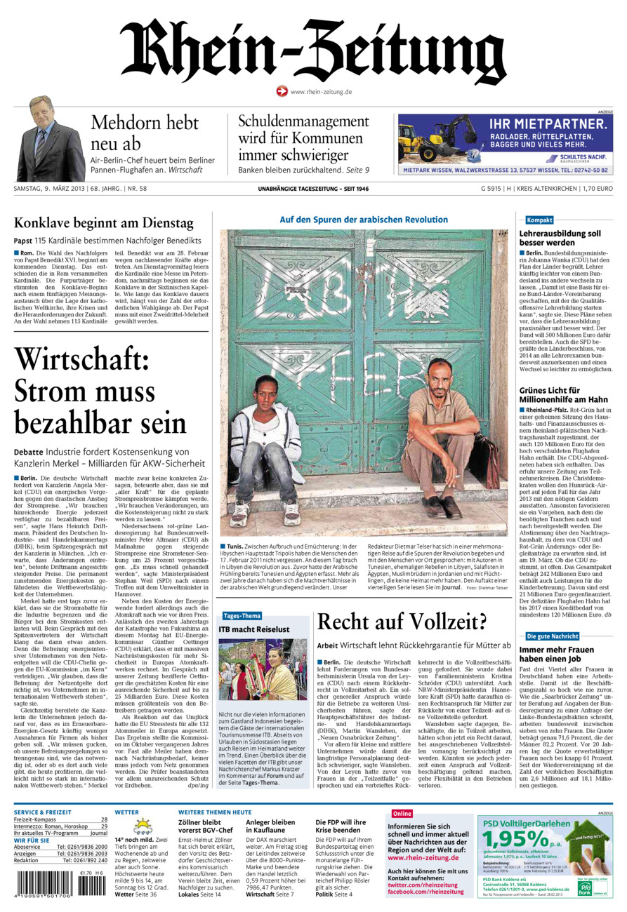 Rhein-Zeitung Kreis Altenkirchen vom Samstag, 09.03.2013