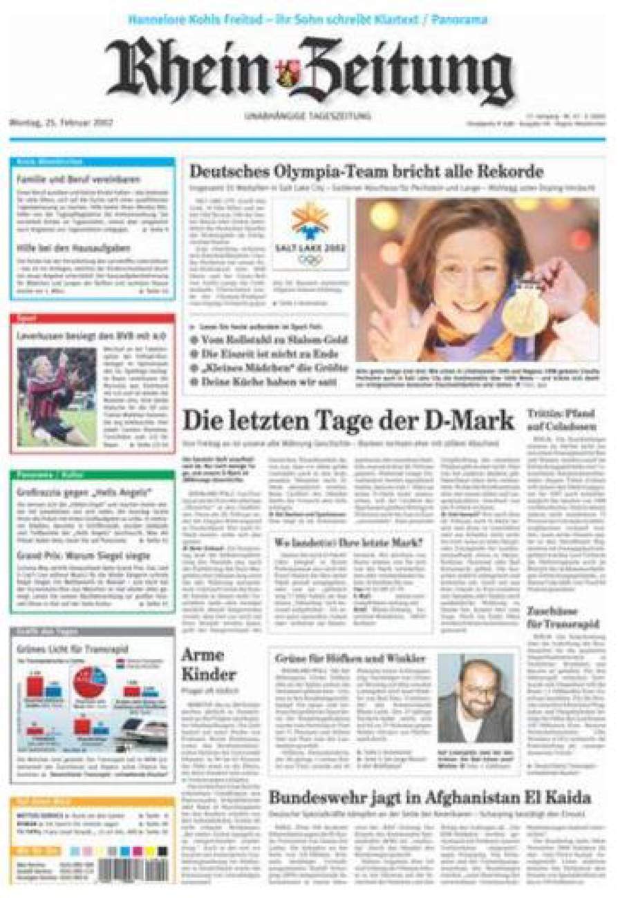 Rhein-Zeitung Kreis Altenkirchen vom Montag, 25.02.2002