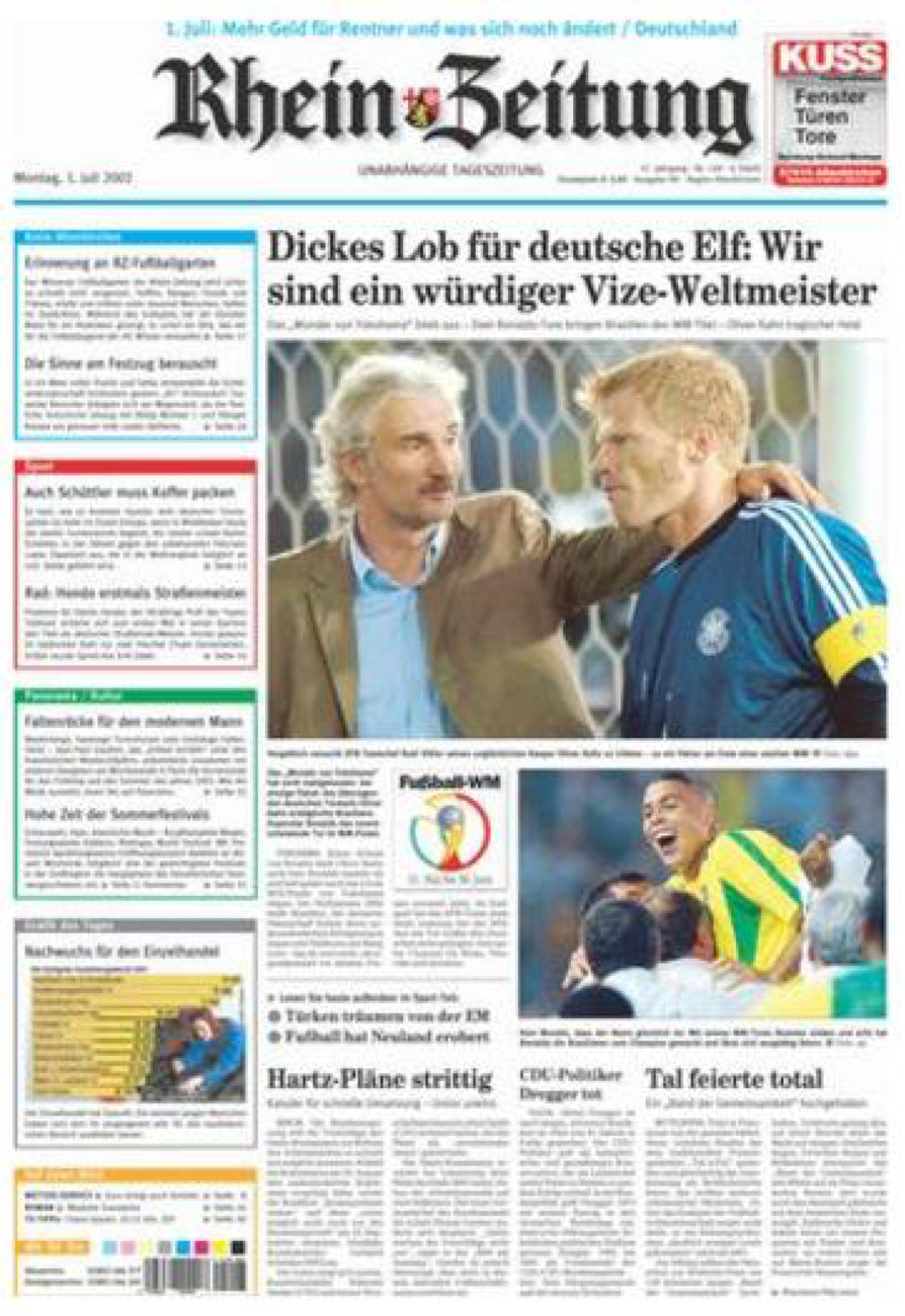 Rhein-Zeitung Kreis Altenkirchen vom Montag, 01.07.2002