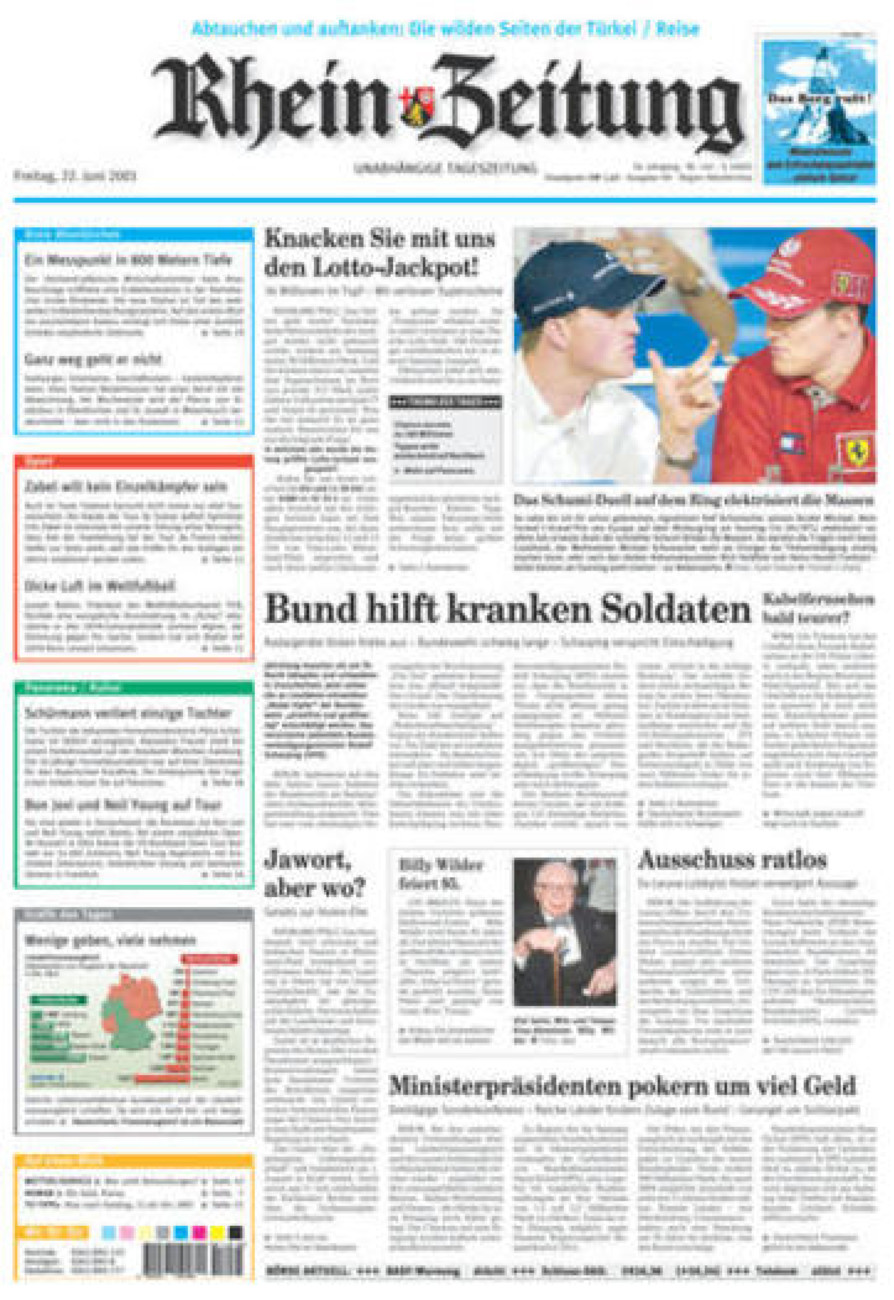 Rhein-Zeitung Kreis Altenkirchen vom Freitag, 22.06.2001