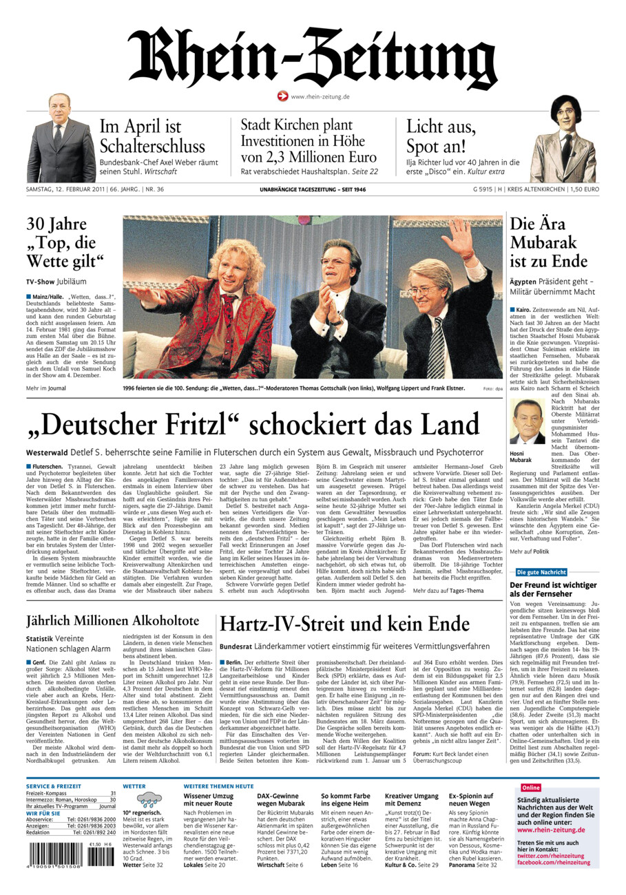 Rhein-Zeitung Kreis Altenkirchen vom Samstag, 12.02.2011