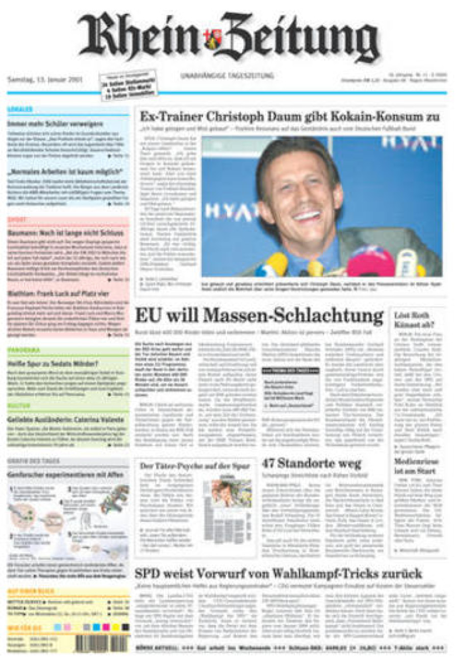 Rhein-Zeitung Kreis Altenkirchen vom Samstag, 13.01.2001