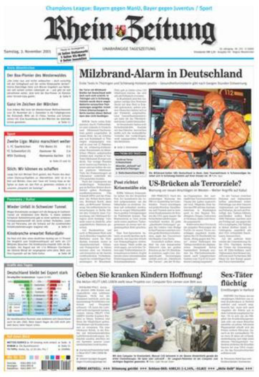 Rhein-Zeitung Kreis Altenkirchen vom Samstag, 03.11.2001