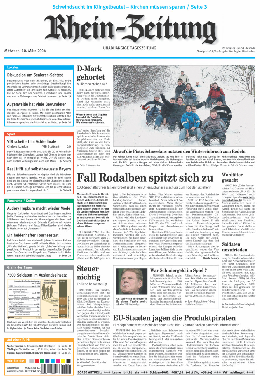 Rhein-Zeitung Kreis Altenkirchen vom Mittwoch, 10.03.2004