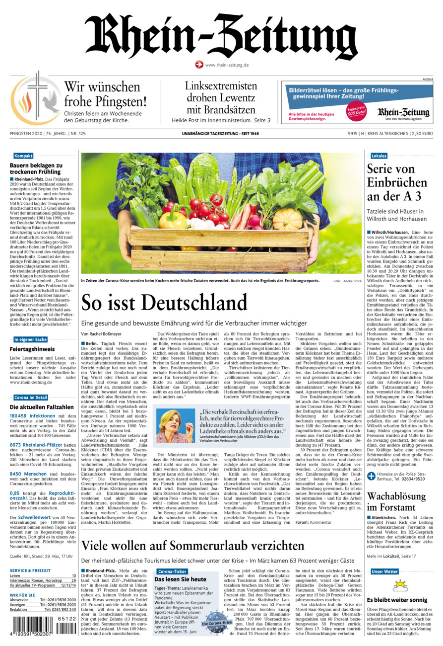 Rhein-Zeitung Kreis Altenkirchen vom Samstag, 30.05.2020