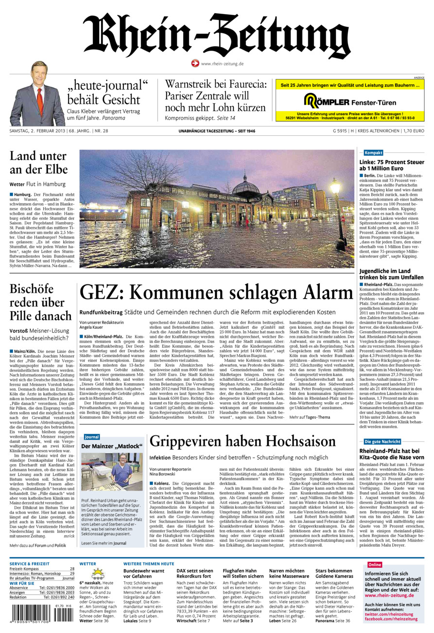 Rhein-Zeitung Kreis Altenkirchen vom Samstag, 02.02.2013