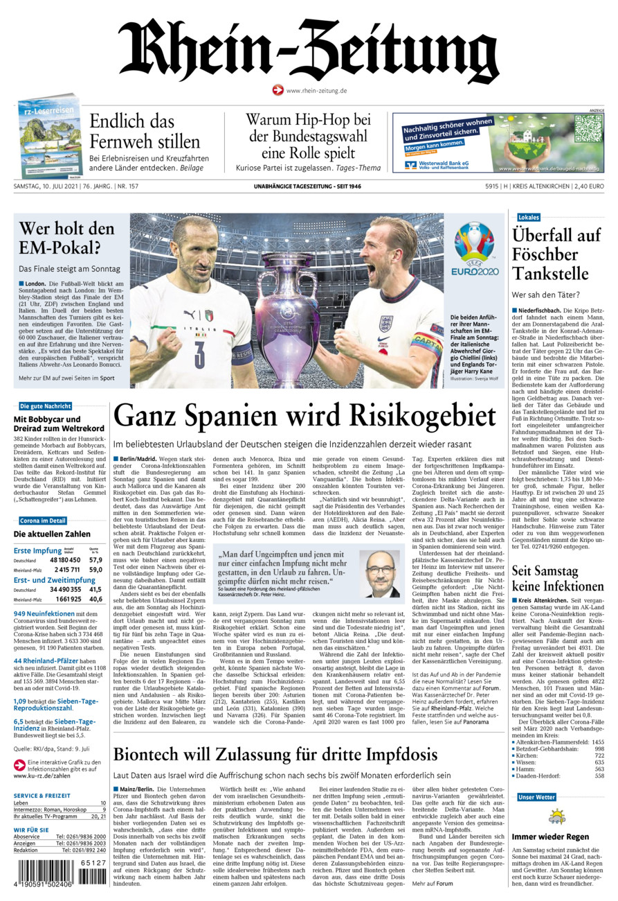 Rhein-Zeitung Kreis Altenkirchen vom Samstag, 10.07.2021