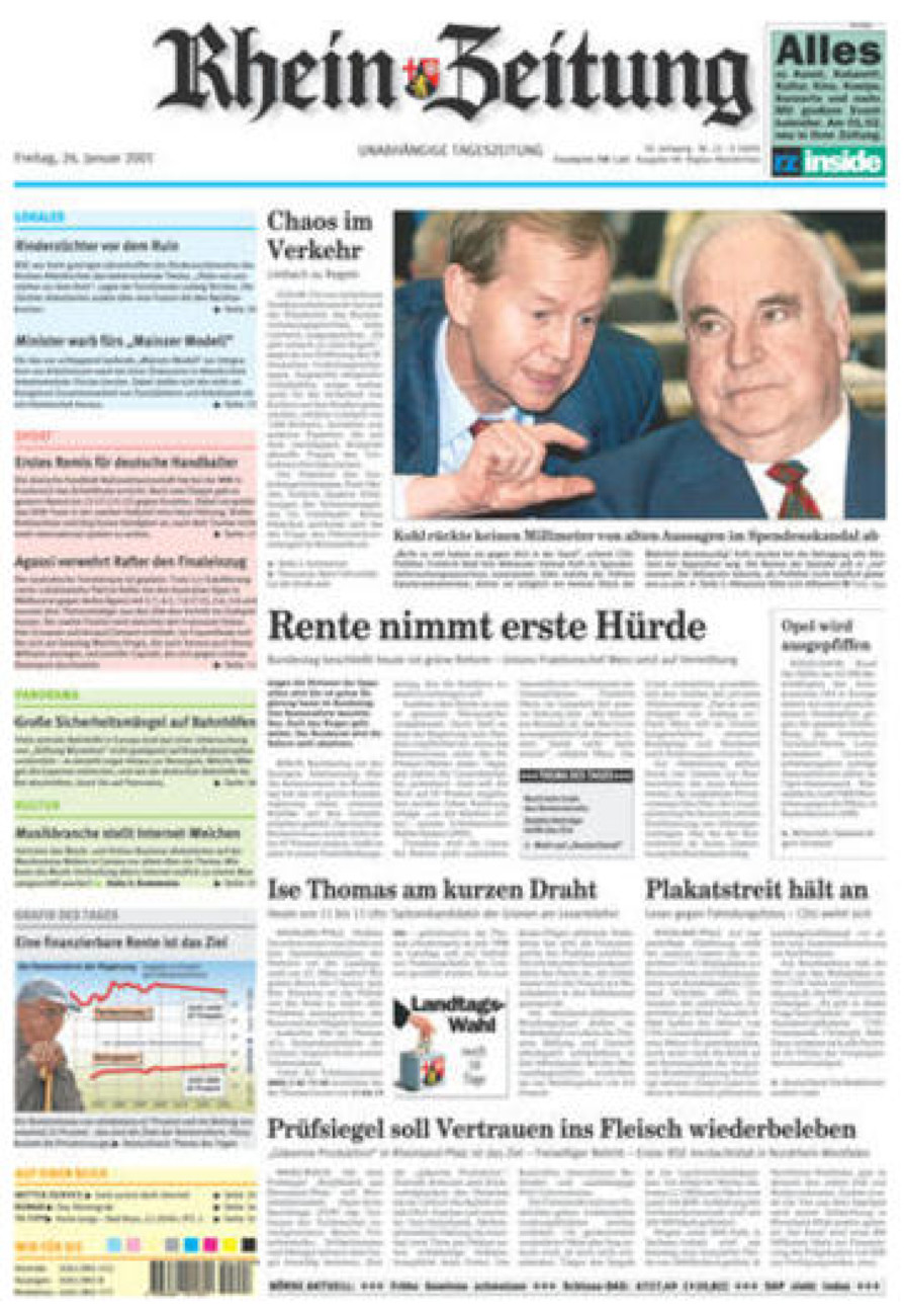 Rhein-Zeitung Kreis Altenkirchen vom Freitag, 26.01.2001