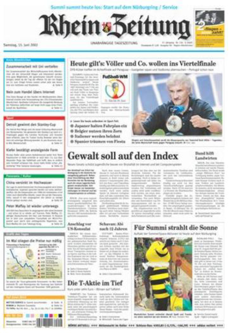 Rhein-Zeitung Kreis Altenkirchen vom Samstag, 15.06.2002