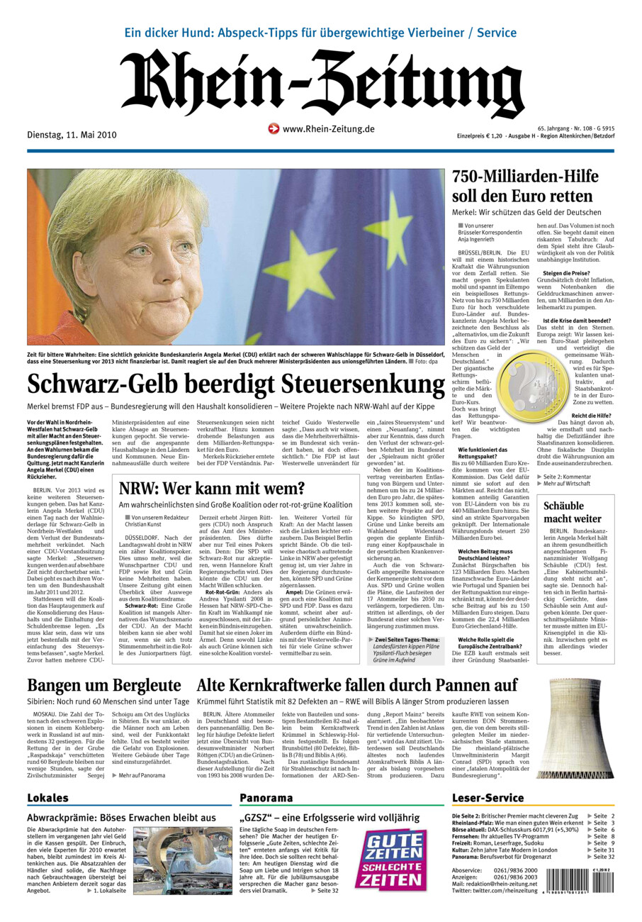 Rhein-Zeitung Kreis Altenkirchen vom Dienstag, 11.05.2010