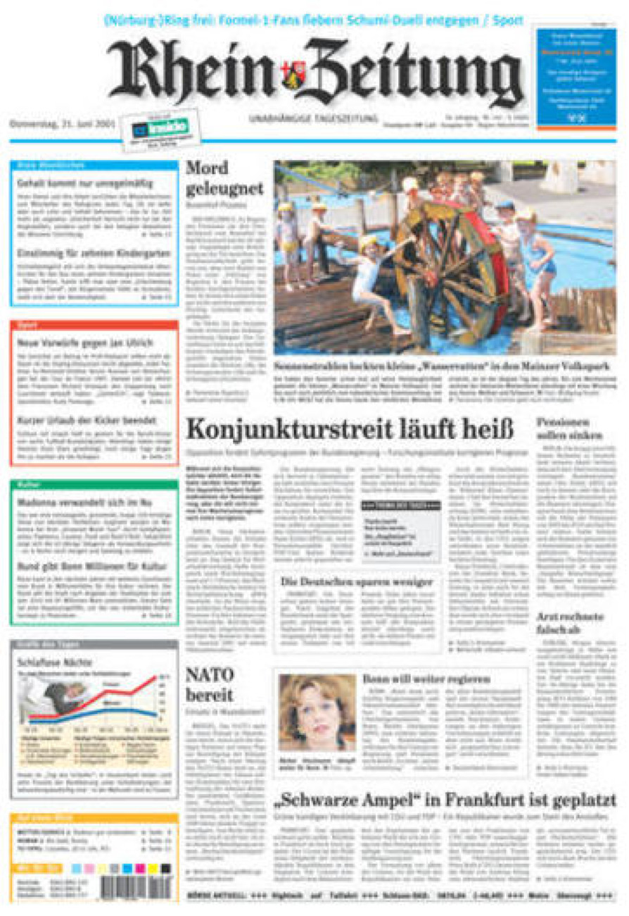 Rhein-Zeitung Kreis Altenkirchen vom Donnerstag, 21.06.2001