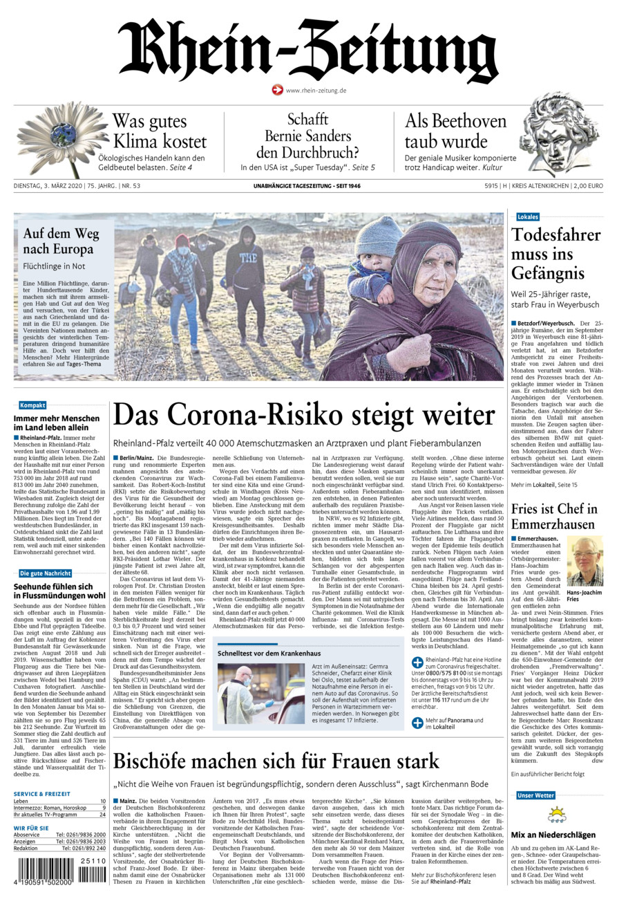 Rhein-Zeitung Kreis Altenkirchen vom Dienstag, 03.03.2020