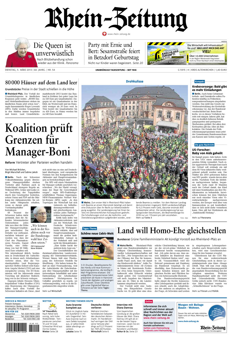 Rhein-Zeitung Kreis Altenkirchen vom Dienstag, 05.03.2013
