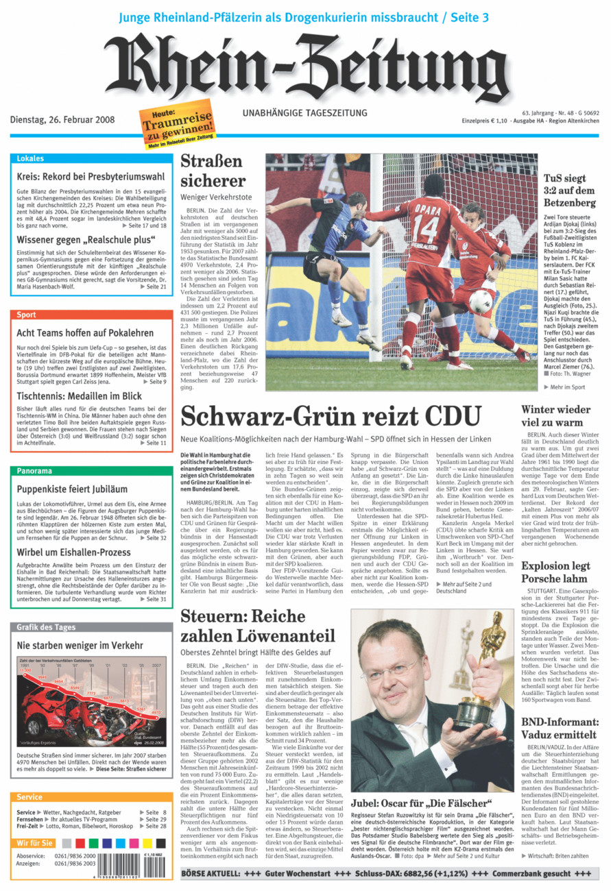 Rhein-Zeitung Kreis Altenkirchen vom Dienstag, 26.02.2008