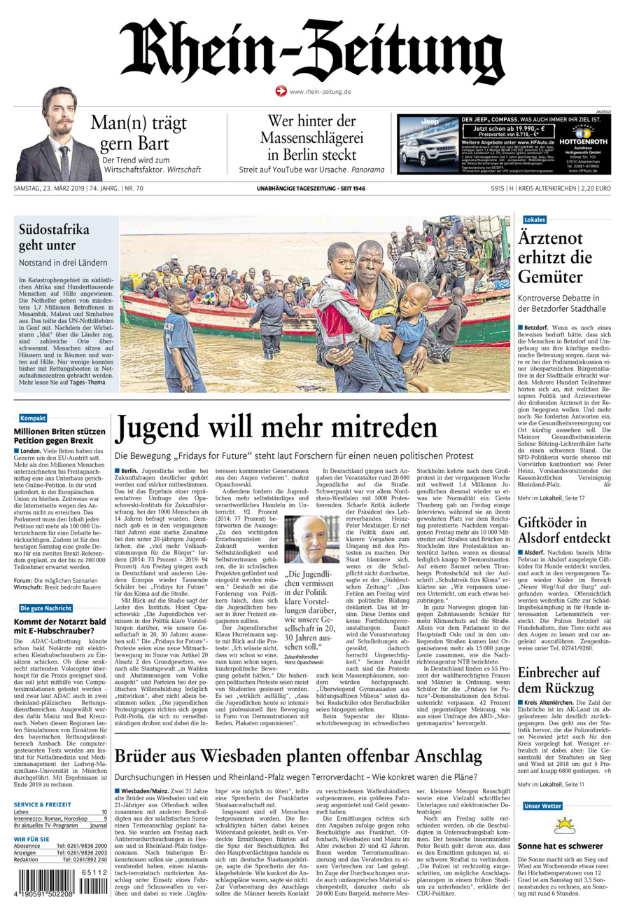 Rhein-Zeitung Kreis Altenkirchen vom Samstag, 23.03.2019