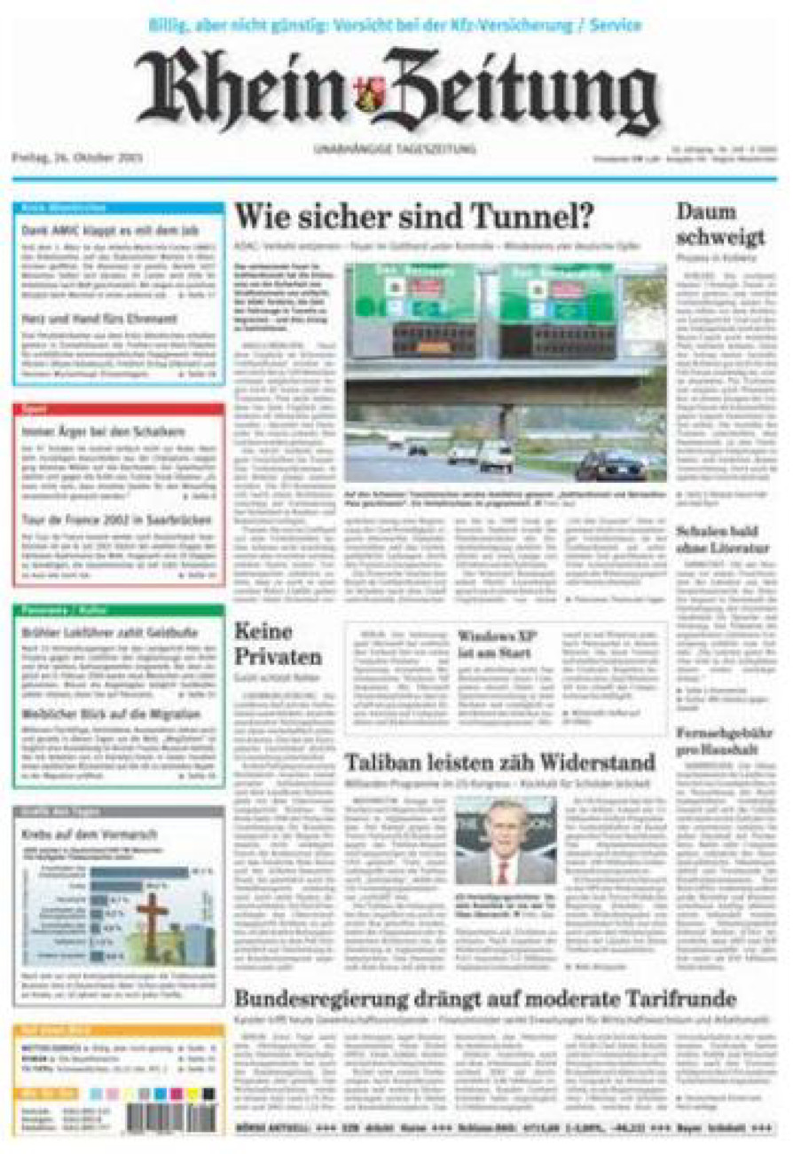 Rhein-Zeitung Kreis Altenkirchen vom Freitag, 26.10.2001