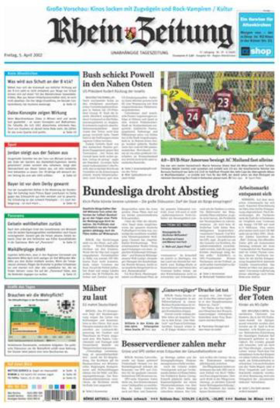Rhein-Zeitung Kreis Altenkirchen vom Freitag, 05.04.2002