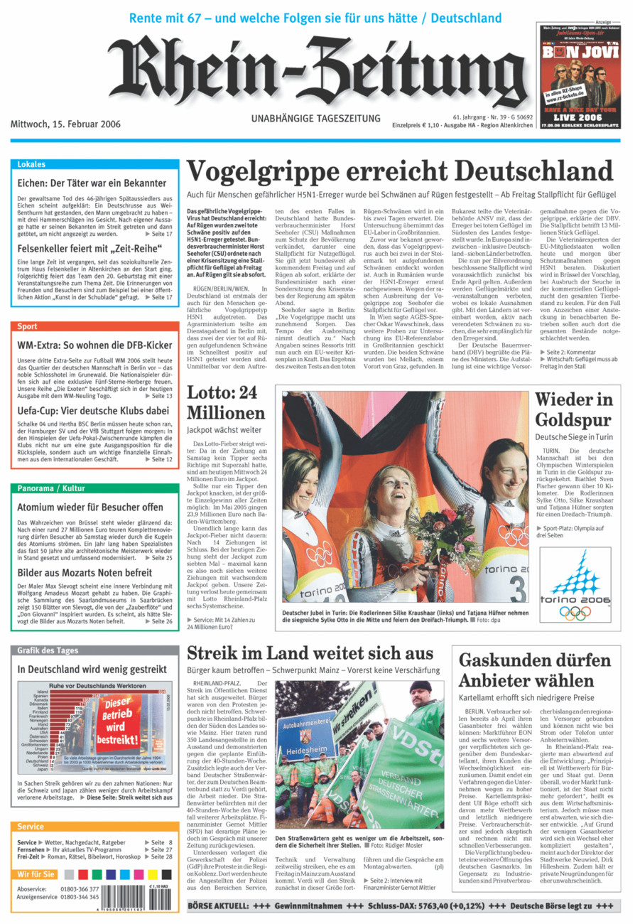 Rhein-Zeitung Kreis Altenkirchen vom Mittwoch, 15.02.2006