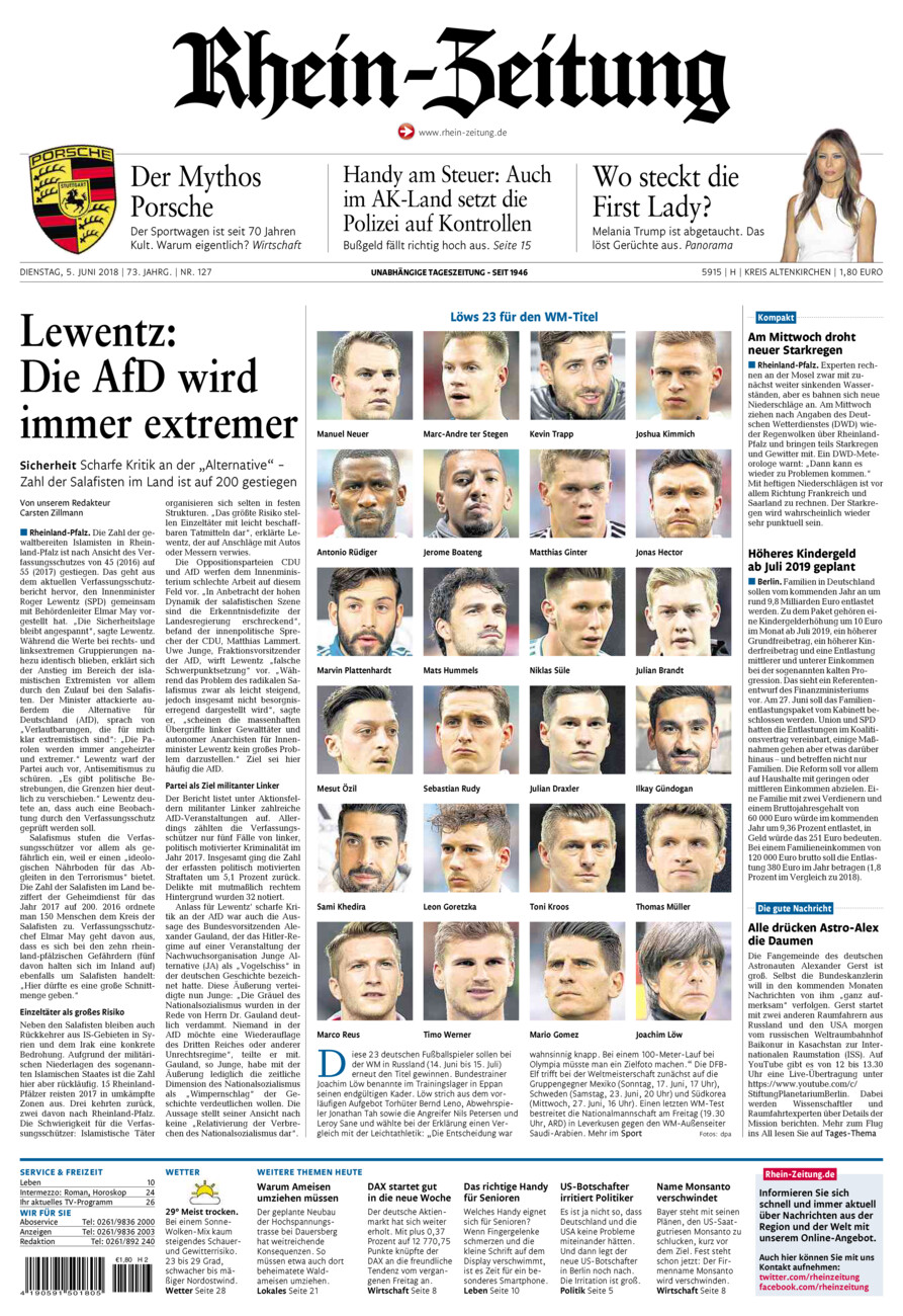 Rhein-Zeitung Kreis Altenkirchen vom Dienstag, 05.06.2018