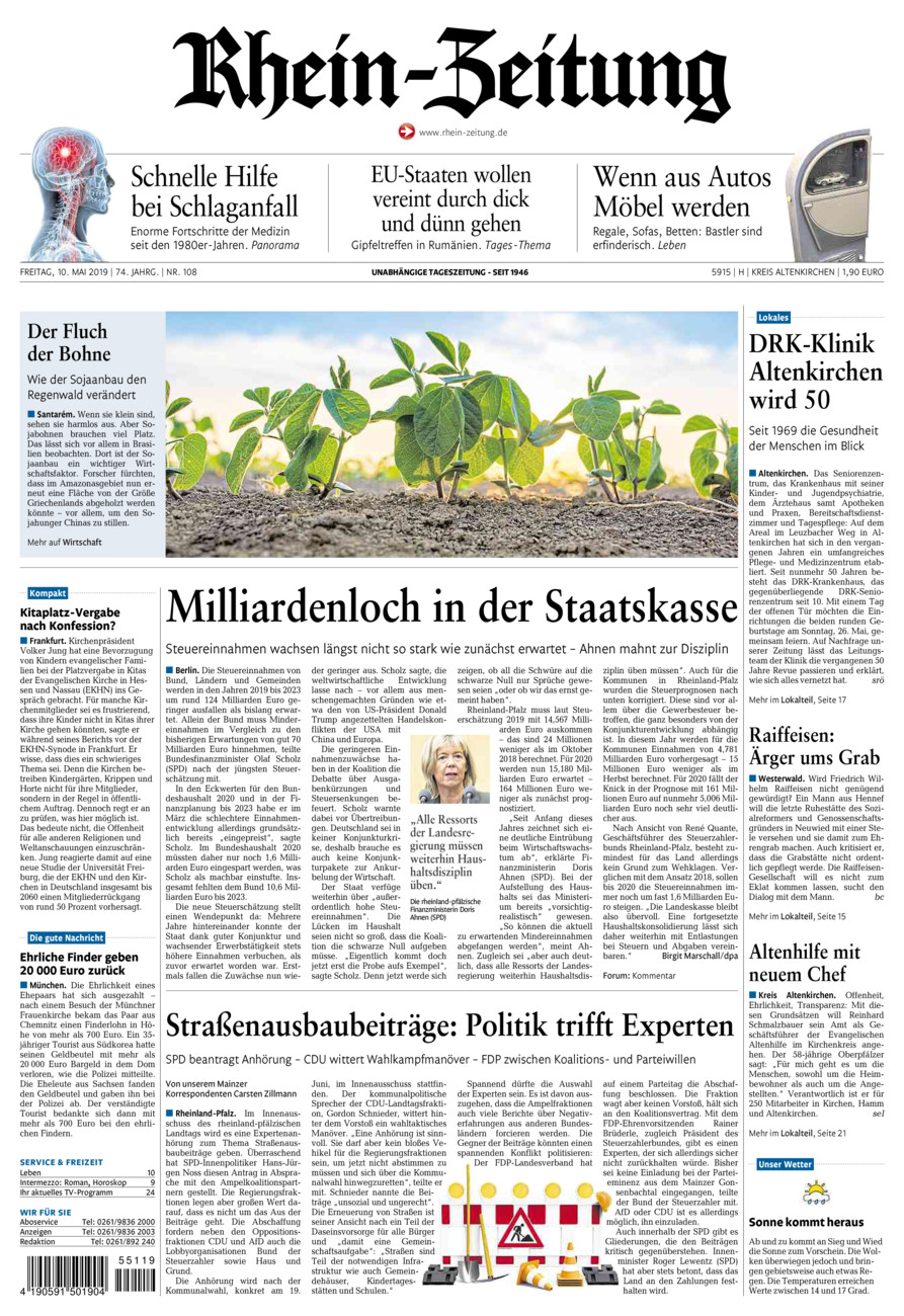 Rhein-Zeitung Kreis Altenkirchen vom Freitag, 10.05.2019