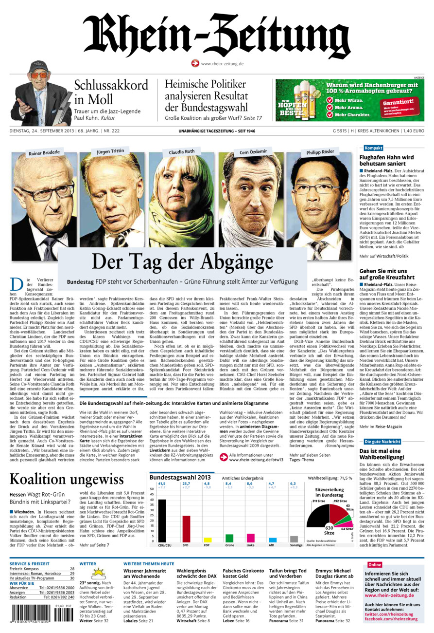 Rhein-Zeitung Kreis Altenkirchen vom Dienstag, 24.09.2013