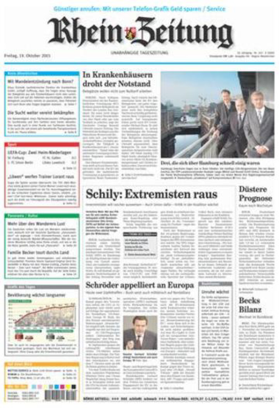 Rhein-Zeitung Kreis Altenkirchen vom Freitag, 19.10.2001