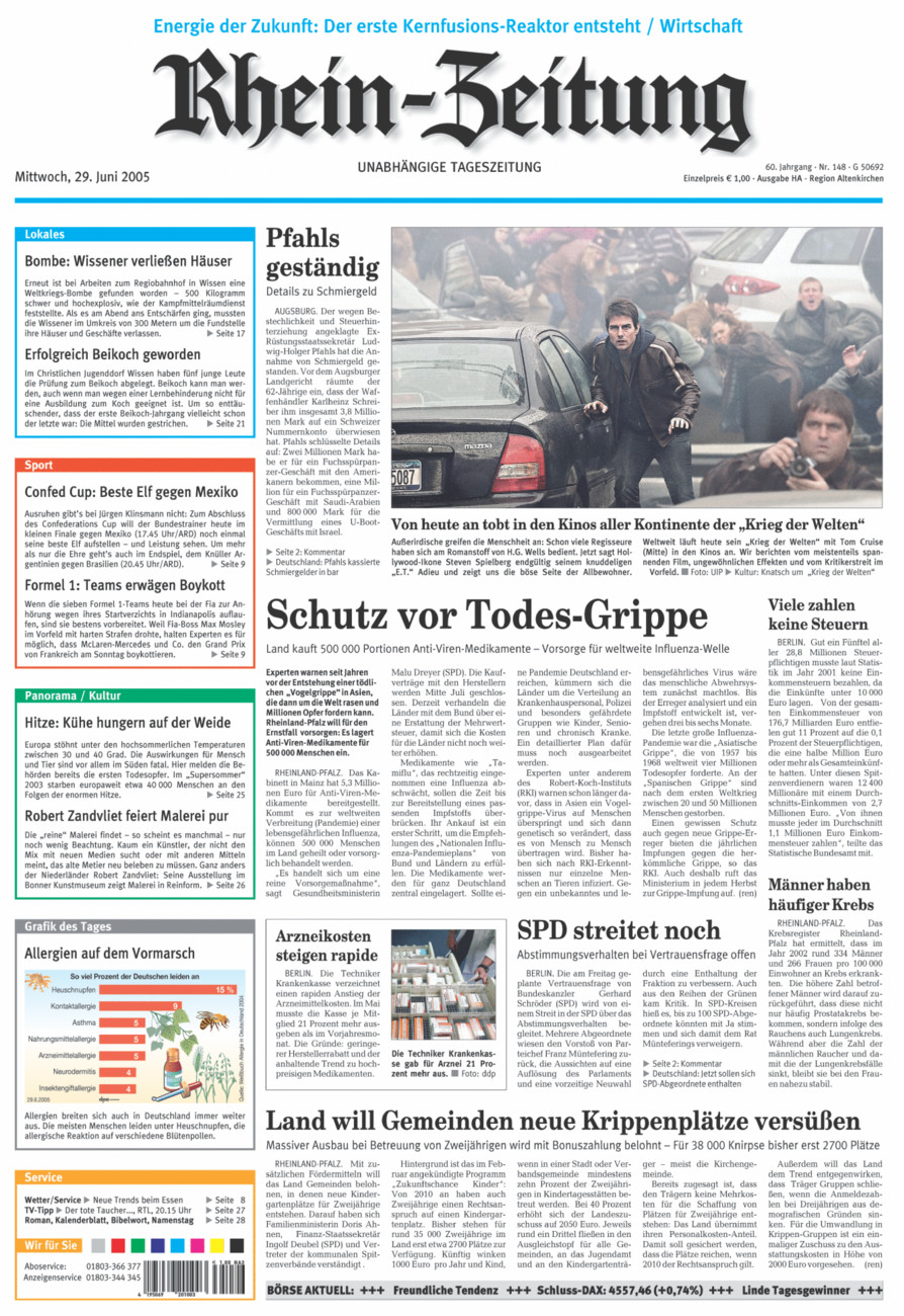 Rhein-Zeitung Kreis Altenkirchen vom Mittwoch, 29.06.2005