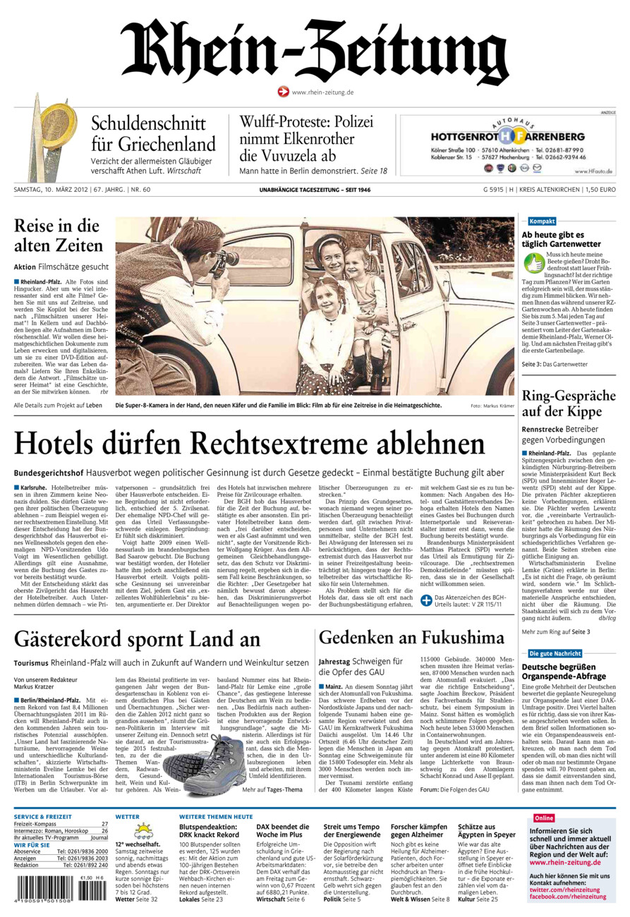 Rhein-Zeitung Kreis Altenkirchen vom Samstag, 10.03.2012