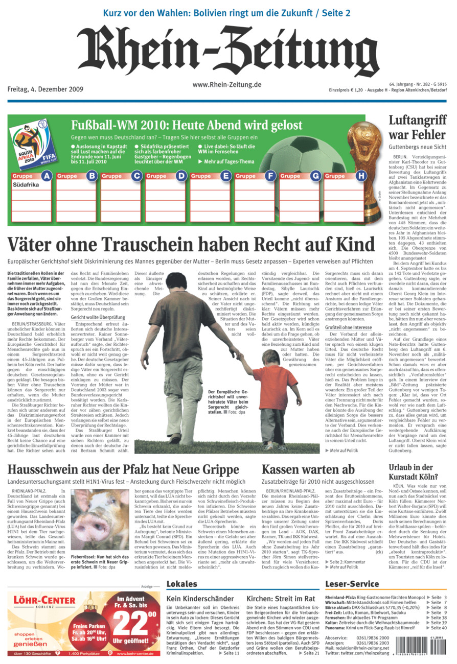 Rhein-Zeitung Kreis Altenkirchen vom Freitag, 04.12.2009