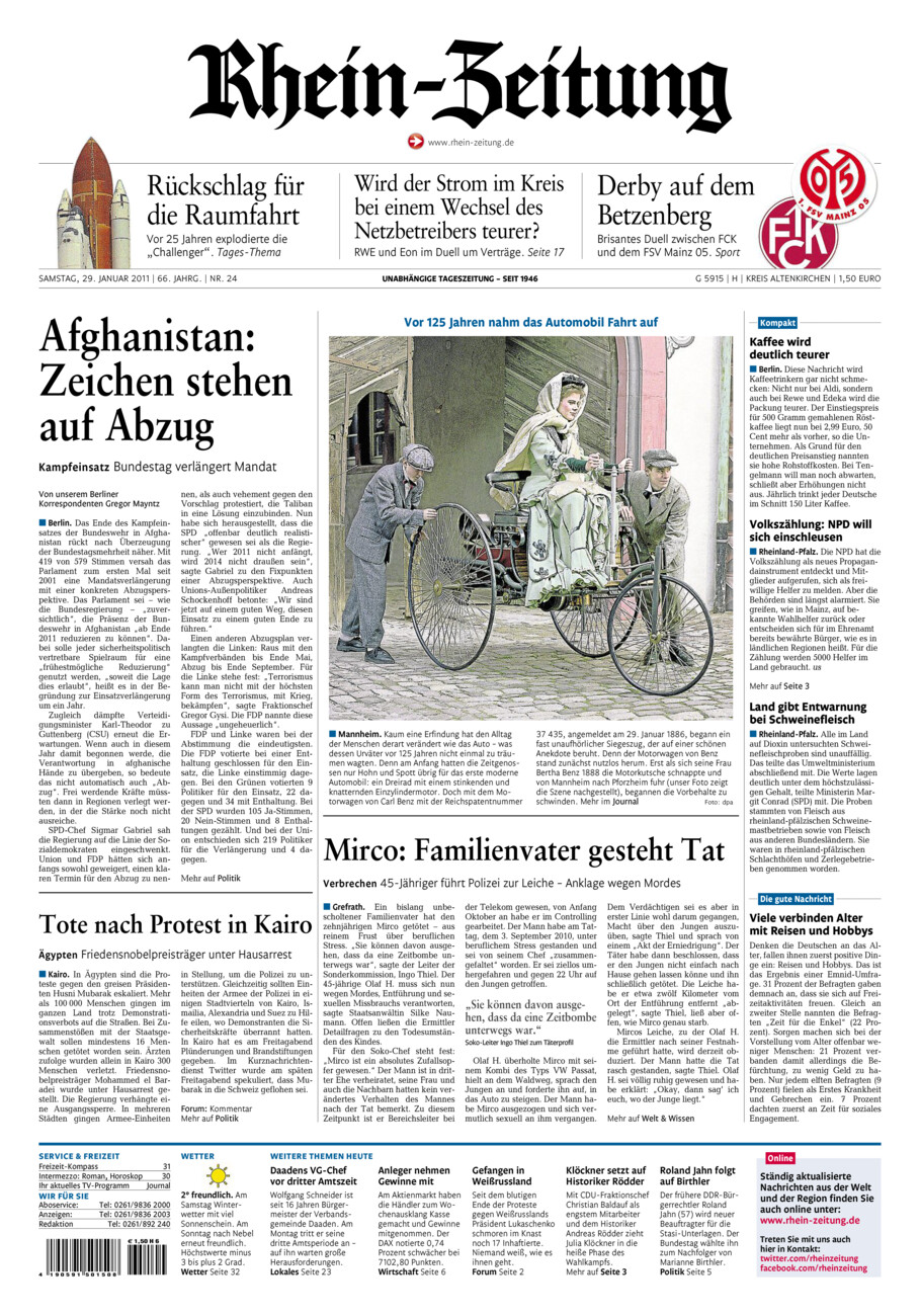 Rhein-Zeitung Kreis Altenkirchen vom Samstag, 29.01.2011