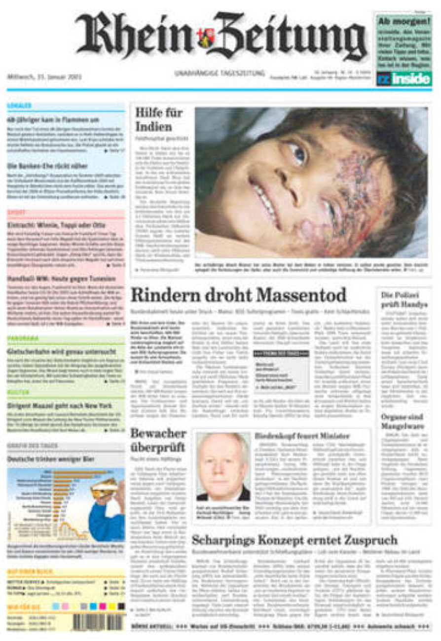 Rhein-Zeitung Kreis Altenkirchen vom Mittwoch, 31.01.2001