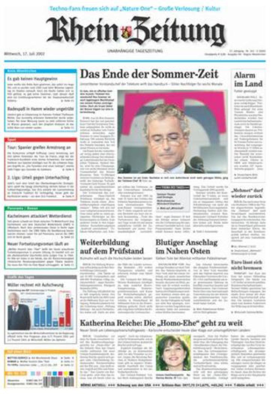 Rhein-Zeitung Kreis Altenkirchen vom Mittwoch, 17.07.2002